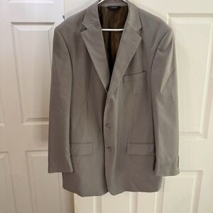 Lineage Milan‎ New York 3 Button Beige Jacket Mens Superior 150's Business